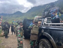 Prajurit Koops Habema Bersama Warga Mbua Jaga Keamanan Wilayah di Nduga Papua