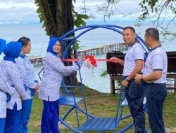 Taman Bermain Pantai Camar Biak Diresmikan Ketua Cabang 6 DJA III