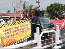 Tagih Janji Kapolda, Puluhan Anggota DPD-LAN Muba Gruduk kantor Pemda