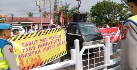 Tagih Janji Kapolda, Puluhan Anggota DPD-LAN Muba Gruduk kantor Pemda