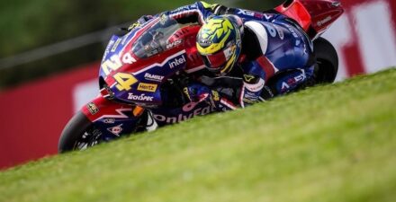 Aksi Marcos Ramirez saat di ajang balap Moto2.