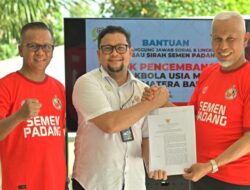 PT Semen Padang Dukung Sepakbola Sumbar dengan Bantuan Rp500 Juta