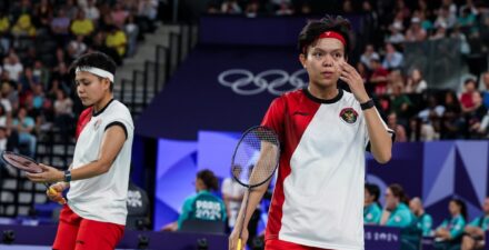 Apriyani Rahayu/Siti Fadia Silva Ramadhanti kala berlaga di Olimpiade Paris 2024.