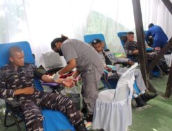 Prajurit Koarmada III  Mendukung Kegiatan Donor Darah di Papua Barat Daya
