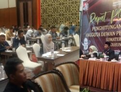 Ketua KPU Tanah Datar, Dicky Andrika Ketuk Palu Membuka Rapat Pleno Penghitungan Suara PSU