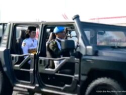 Pasukan Berkuda dan Marching Band Sambut Kirab Bendera di IKN