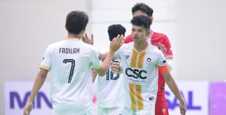 Merador FC menang 3-0 atas Vasco Lesmana di Liga Futsal Nusantara 2024.