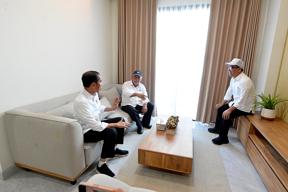 Presiden Jokowi Tinjau Rusun PNS di IKN.