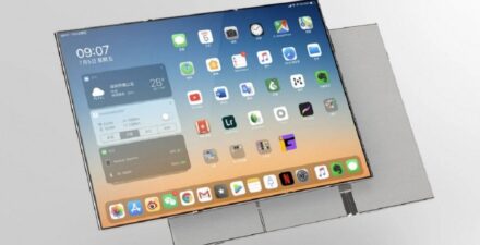 Konsep Ponsel Lipat Tiga Oppo.