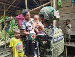 Marinir Habema Peduli Layani Kesehatan Warga Kuari