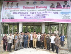 Batagak Kudo-Kudo Masjid SMAN 3 Lubuak Basuang, Mahyeldi : Pusat Pendidikan Karakter Beragama bagi Pelajar Kita