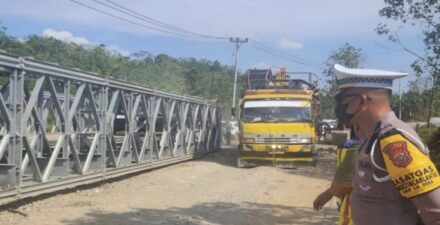 BPJN Riau Selesaikan Pemasangan Jembatan Bailey di Kampar