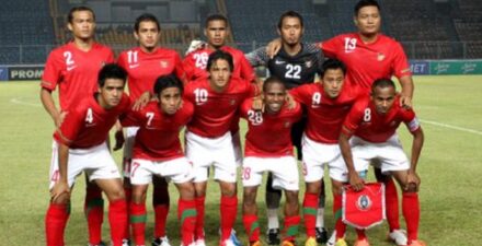 Penampakan skuad Timnas Indonesia pada 2012.