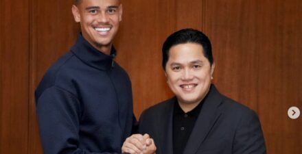 Mees Hilgers dan Ketum PSSI, Erick Thohir
