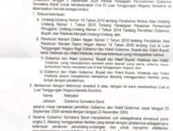 Surat Cuti Gubernur Mahyeldi Terbit, Wagub Ditunjuk Sebagai Plt Gubernur