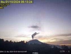 PVMBG, Gunung Ibu Terus Erupsi, Status Siaga III