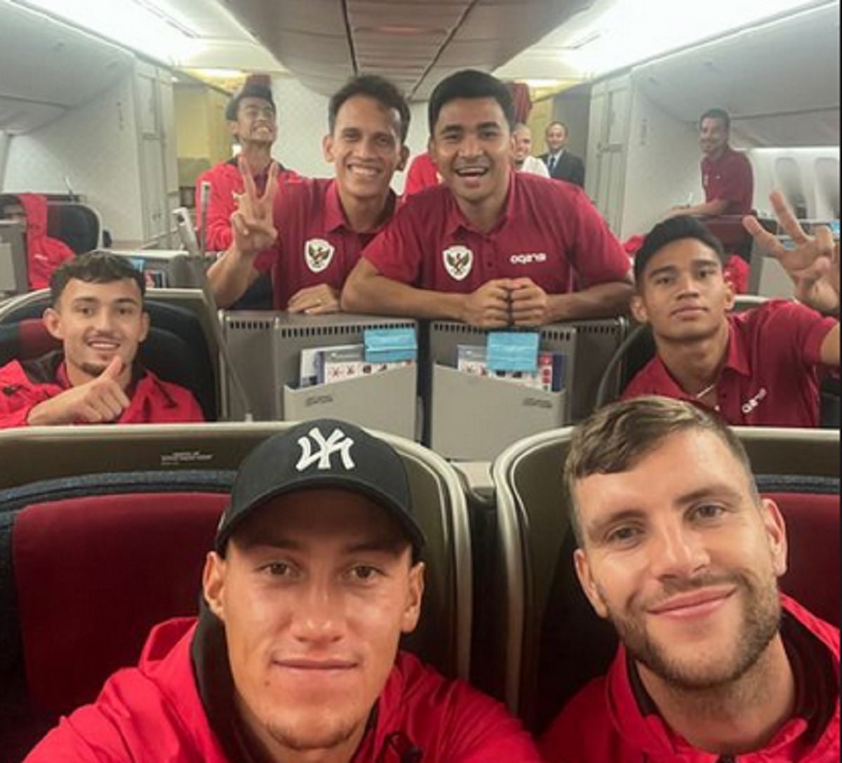 Para pemain Timnas Indonesia kala berlaga.