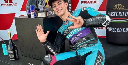 David Alonso kala mentas di Moto3 2024.