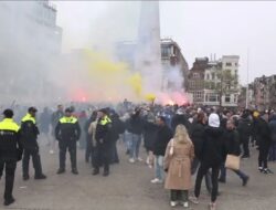 Bentrokan Suporter Maccabi Tel Aviv dan Demonstran Pro-Palestina di Amsterdam
