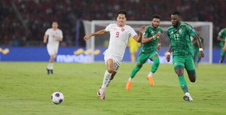 Rafael Struick saat mentas di laga Timnas Indonesia vs Arab Saudi.