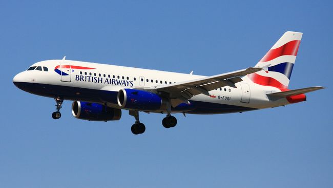 Ilustrasi pesawat British Airways.