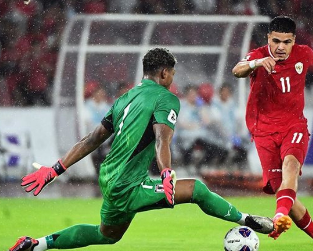 Laga Timnas Indonesia vs Timnas Jepang.