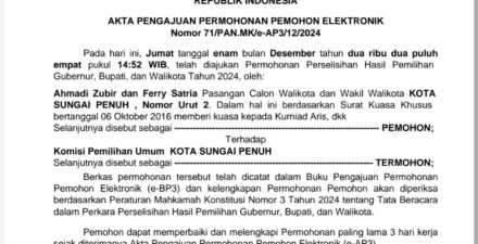 Az-Fer Gugat KPU ke MK, Ini Kata Ketua KPU