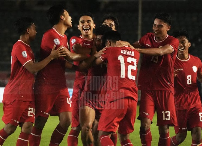 Timnas Indonesia menang 1-0 atas Myanmar di Piala AMEC 2024.