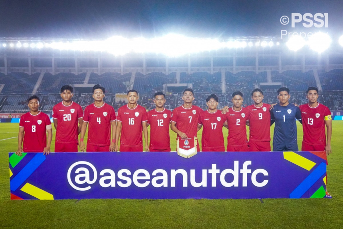 Para pemain Timnas Indonesia kala berlaga.
