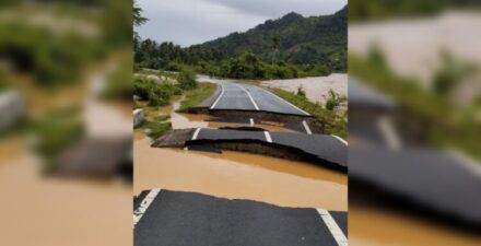 Hujan Deras Putuskan Jalan