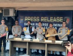 Tenteng Senjata Tajam, 6 Orang Pelajar SMP Diamakan Personel Polres Asahan