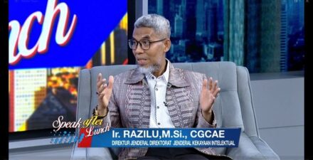 Dirjen Direktorat Jenderal Kekayaan Intelektual Kementerian Hukum Razilu dalam dalam program Lunch Break, iNews TV, Rabu (4/12/2024).