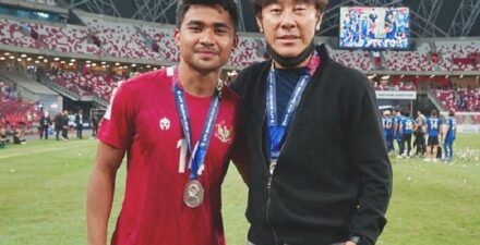 Para pemain Timnas Indonesia kala berlaga.