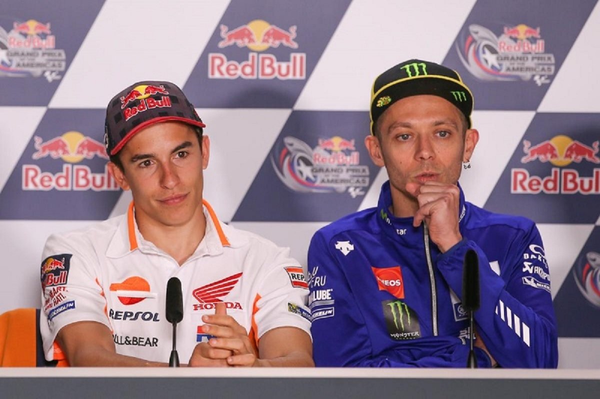 Marc Marquez dan Valentino Rossi kala sama-sama mentas di MotoGP.