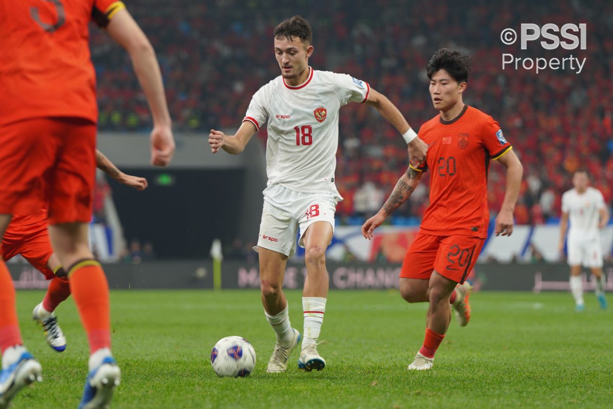 Timnas Indonesia vs China di Kualifikasi Piala Dunia 2026 Zona Asia.