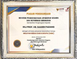 RS. Jiwa Prof. HB. Saanin Raih Penghargaan, Gubernur Mahyeldi Mengaku Bersyukur