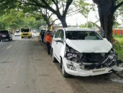 Jalan Licin Picu Kecelakaan Beruntun di Ngawi-Magetan