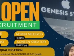 Lowongan Kerja Genesis Store Padang dan Bukittinggi, Kasir, Teknisi, Admin Medsos, dan Konten Kreator
