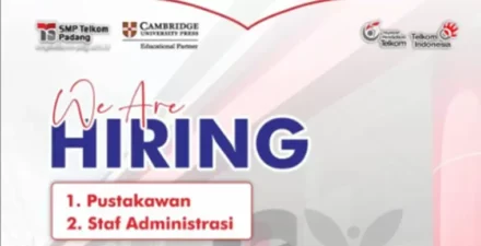 SMP Telkom Padang Membuka Lowongan! Segera Daftar untuk Posisi Pustakawan dan Staf Administrasi
