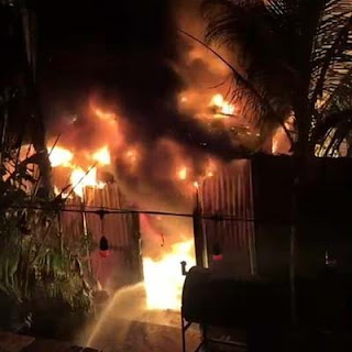 Gudang sebuah restoran di kawasan Pecatu, Kuta Selatan, Badung, Bali, dilalap si jago merah pada Kamis (27/2/2025) malam.