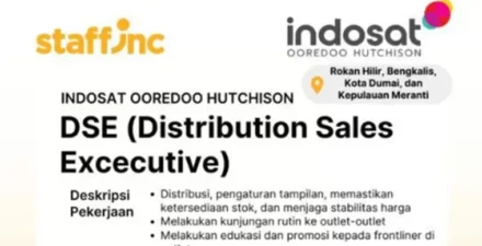 Lowongan Kerja Indosat Ooredoo Hutchison Riau, Dibuka Posisi DSE, Cek Syarat dan Cara Daftar!