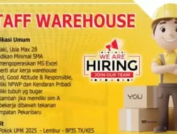 Kesempatan Berkarier! Lowongan Staff Warehouse di PT. Jalur Mandiri Utama (YOU) Pekanbaru