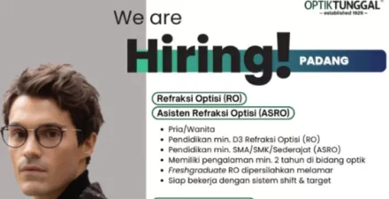 Lowongan Kerja Optik Tunggal Padang Terbaru Februari 2025, Cek Posisi dan Cara Daftarnya!