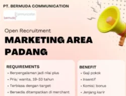 Lowongan Marketing Area di Padang, Kesempatan Karier dengan Benefit Menarik!