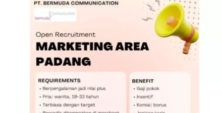 Dibuka Lowongan Marketing Area Padang -- Gaji Pokok, Insentif, dan Jenjang Karir!