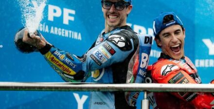 Alex Marquez dan Marc Marquez di MotoGP 2025.