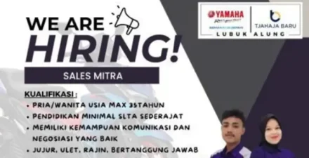 Lowongan Kerja Sales Mitra di Dealer Yamaha Lubuk Alung, Segera Lamar!