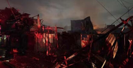 Kebakaran Dekat Rel Jakarta Barat