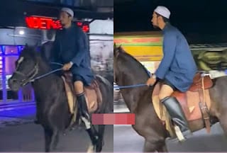 Warga Condet Naik Kuda