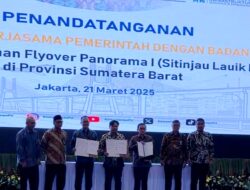 Vasko Ruseimy Saksikan Penandatanganan MoU Infrastruktur Strategis Flyover Sitinjau Lauik